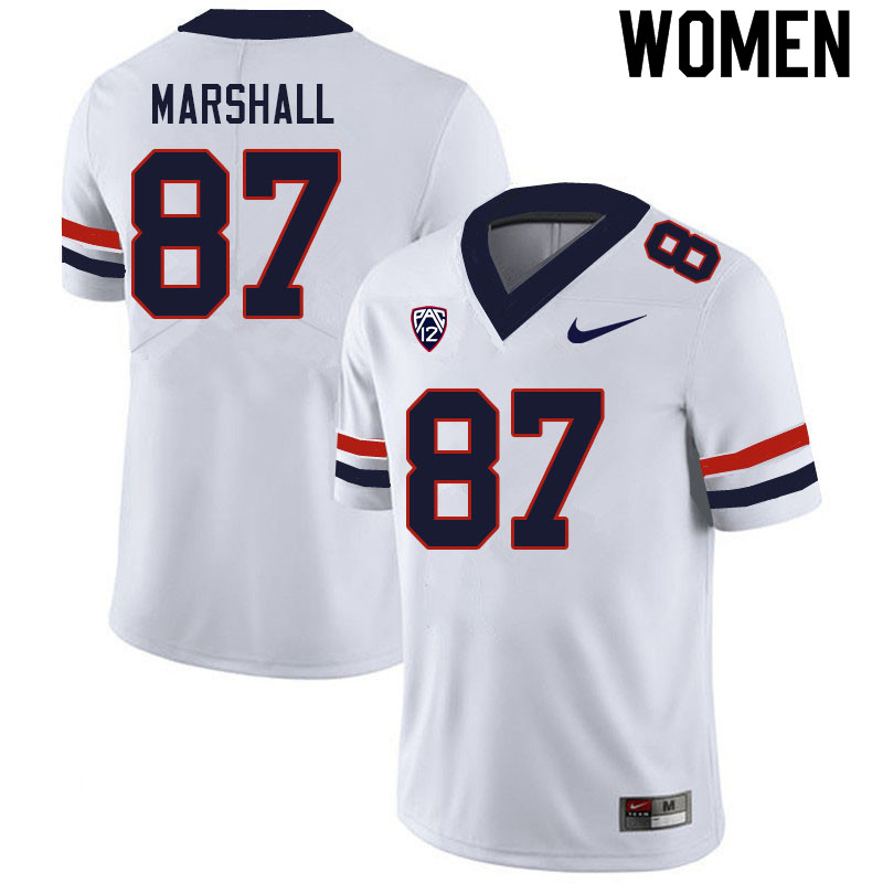 Women #87 Stacey Marshall Arizona Wildcats College Football Jerseys Sale-White - Click Image to Close
